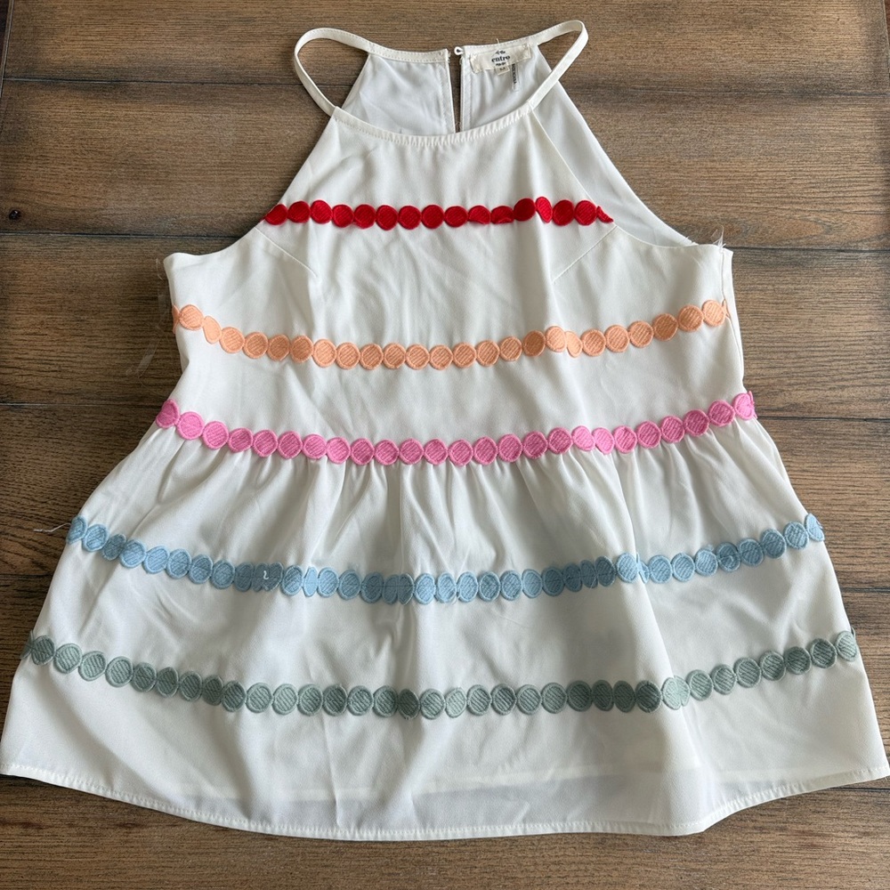 Entro Multicolor Striped Halter Top
